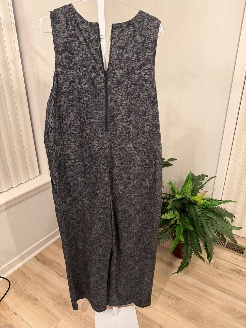 Athleta Charcoal Heather Sleeveless Wide-Leg Jumpsuit